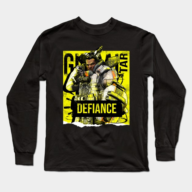 Apex Legends Gibraltar Defiance Long Sleeve T-Shirt by LucioDarkTees